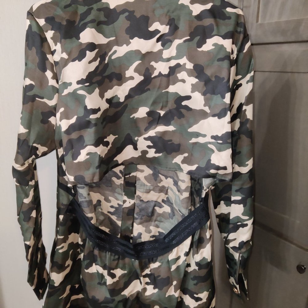Nwt Plus Size Camo Print High Low Coat - Picture 11 of 12